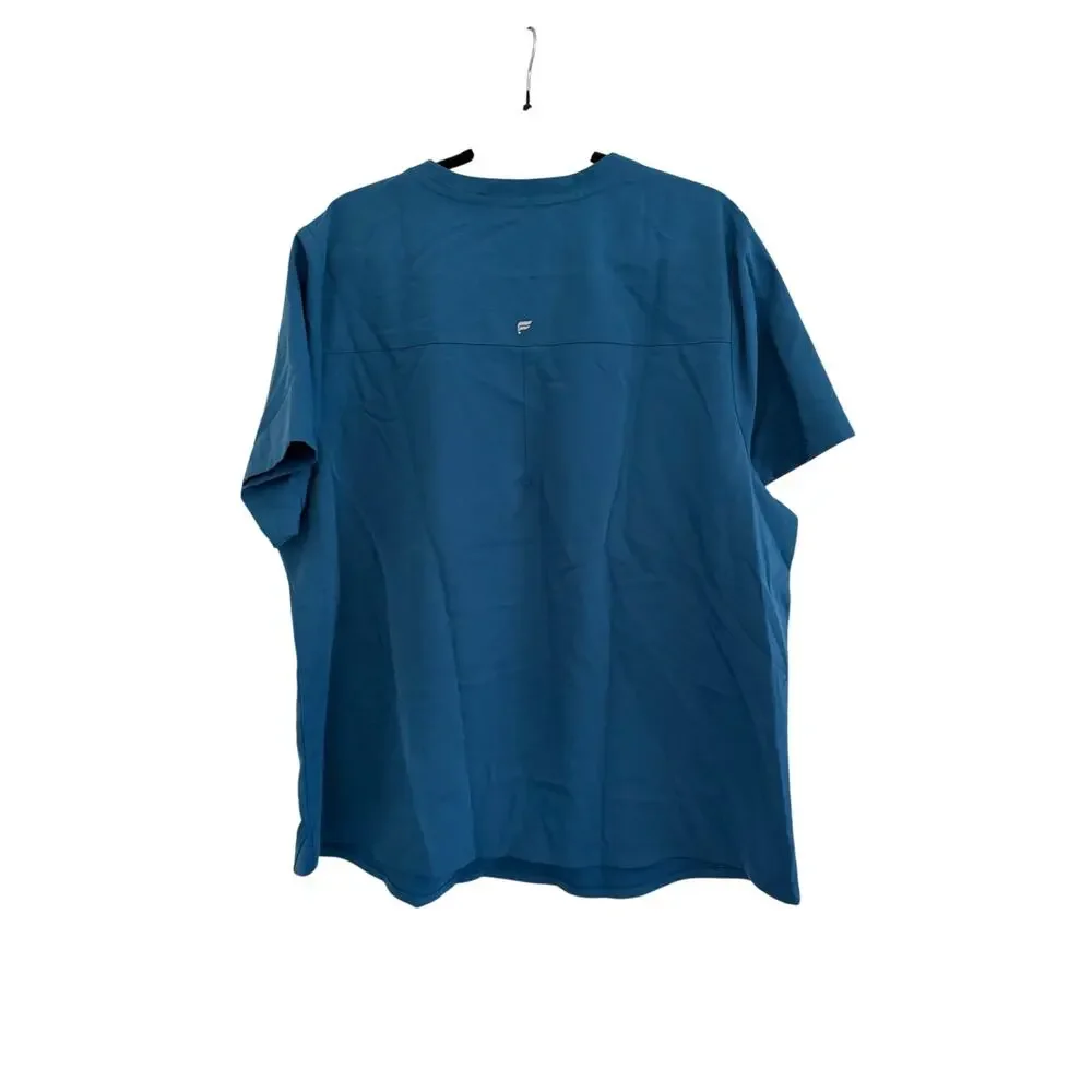 NWT Fabletics Scrub Set Vital Top/Ion Pant Womens 2X/Tall Caribbean Blue READ - Picture 5 of 16